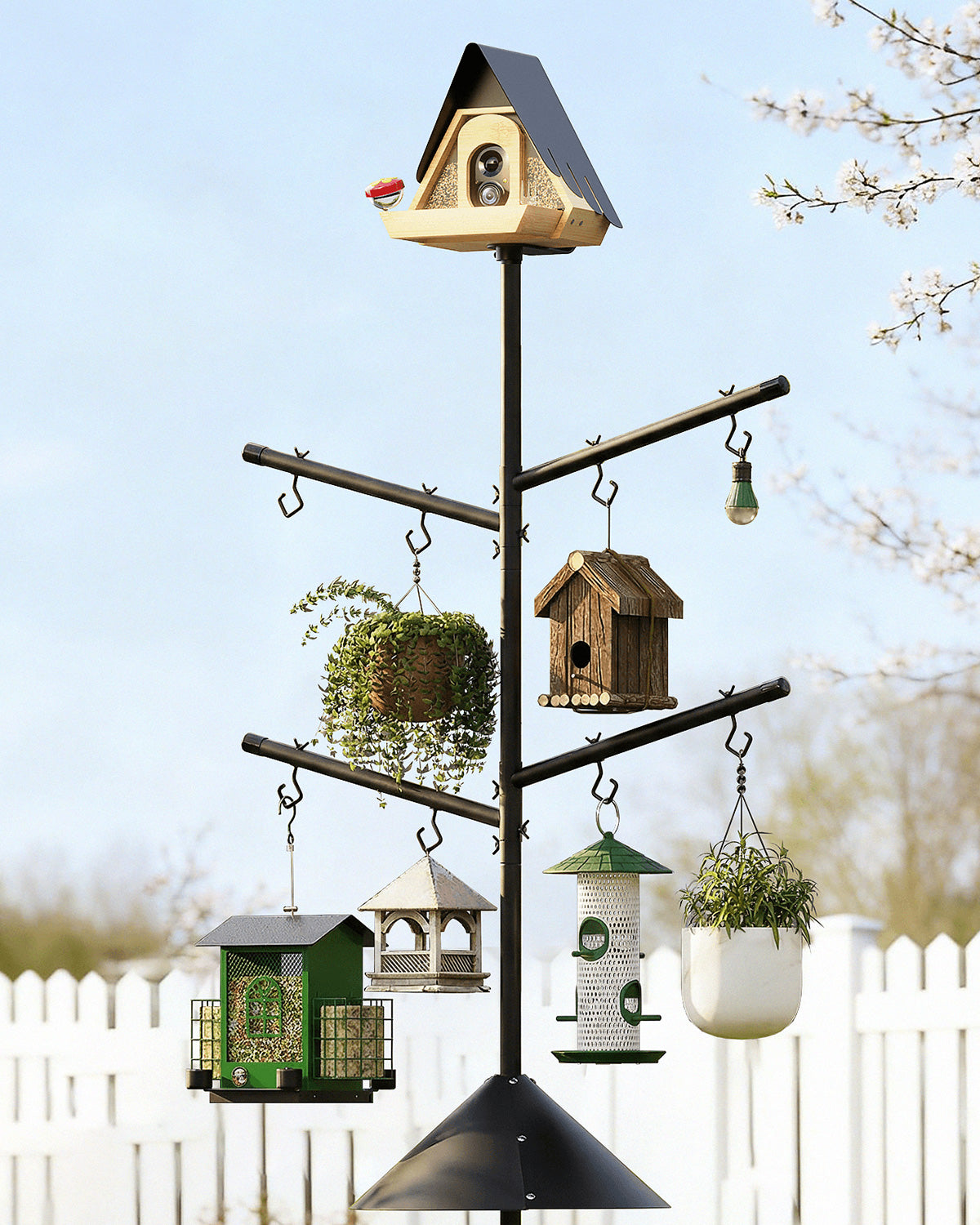 Bamboo Smart Bird Feeder with 2K AI Camera – FSC-Certified, Solar Powered, Eco-Friendly Gift for Bird Lovers (64G SD Card Included)